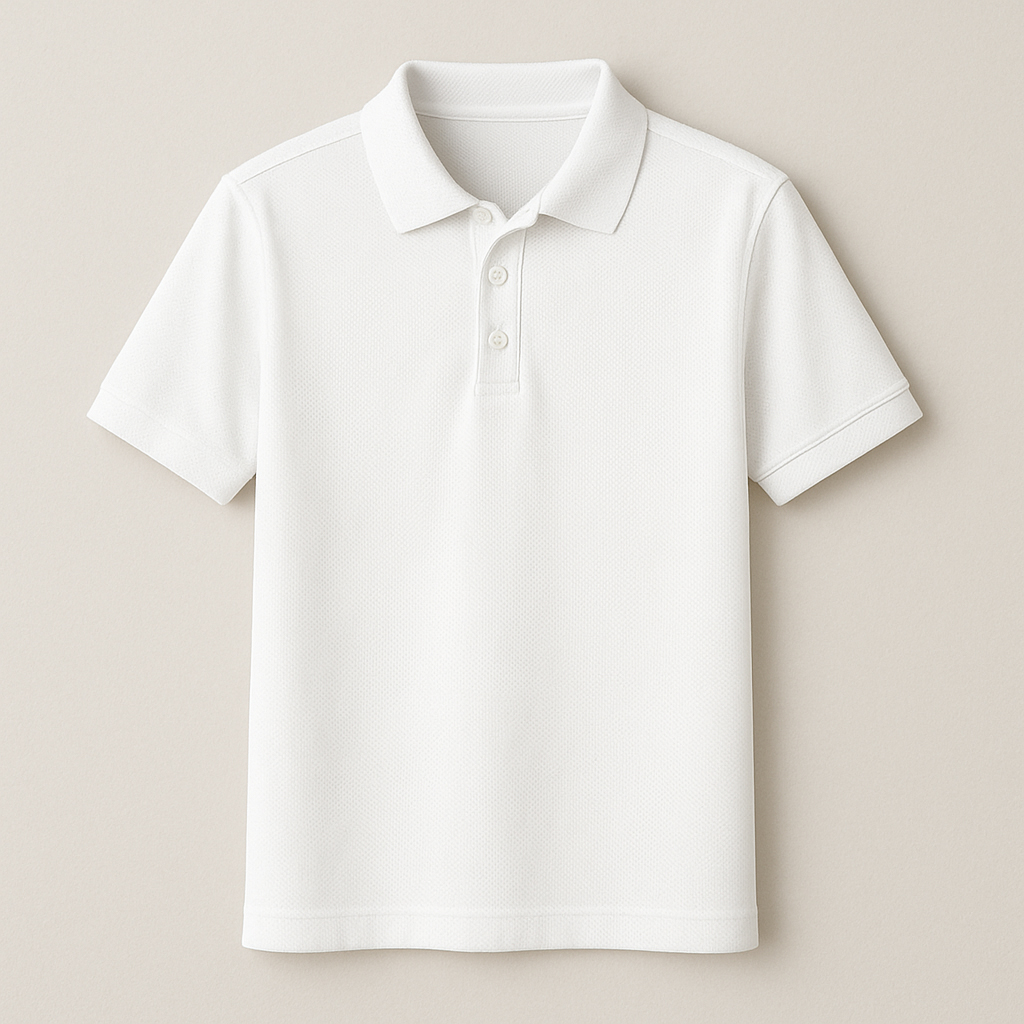 Poloshirt in Weiß als Teil des Sets